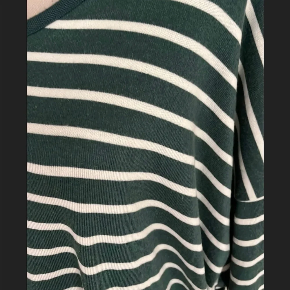 NWT $36 Ana green 2X striped sweater very soft 1166 - Picture 2 of 4